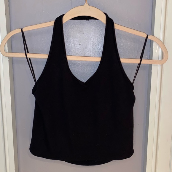 Garage Tops - Garage Black Halter Crop Top Medium